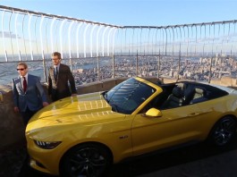 Elevator transports Ford Mustang to the top of the Empire State Building