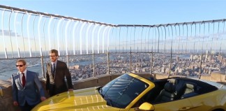 Elevator transports Ford Mustang to the top of the Empire State Building