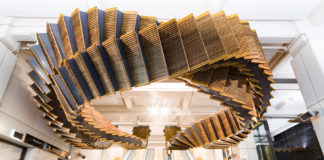 Interloop Escalator Artwork at Wynyard Station’s Interloop Chris Fox Wynyard ElevatorToday.com