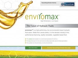 ThyssenKrupp introduces vegetable-based hydraulic fluid
