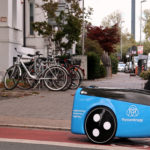 Thyssenkrupp TeleRetail Delivery Robot on Street